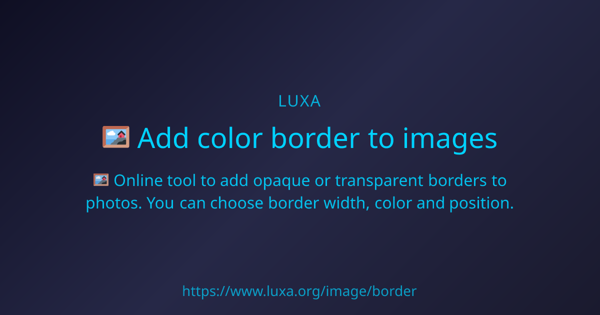 Border Color Website Add color border to images
