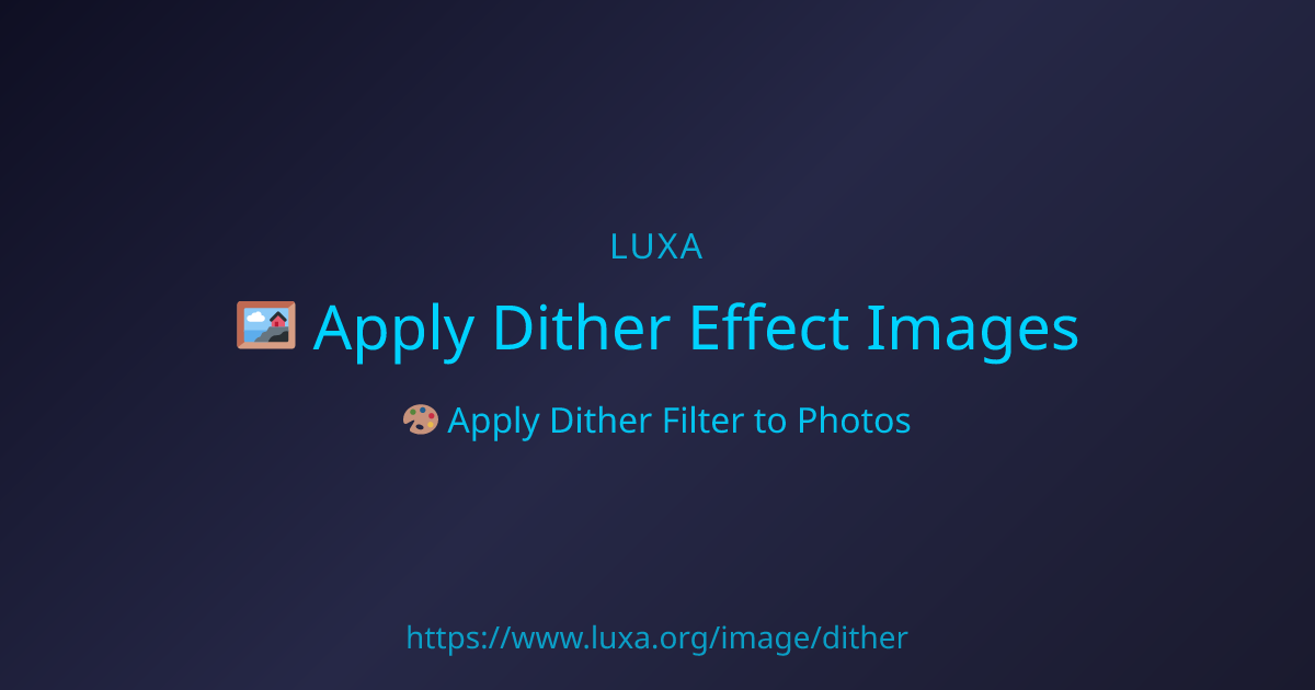 Apply Dither Effect Images