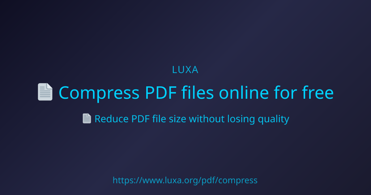 Compress PDF files online for free