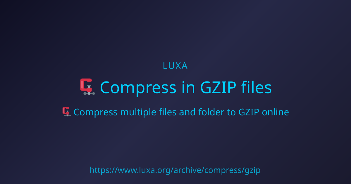Compress in GZIP files