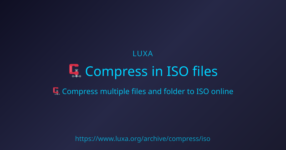 Compress in ISO files