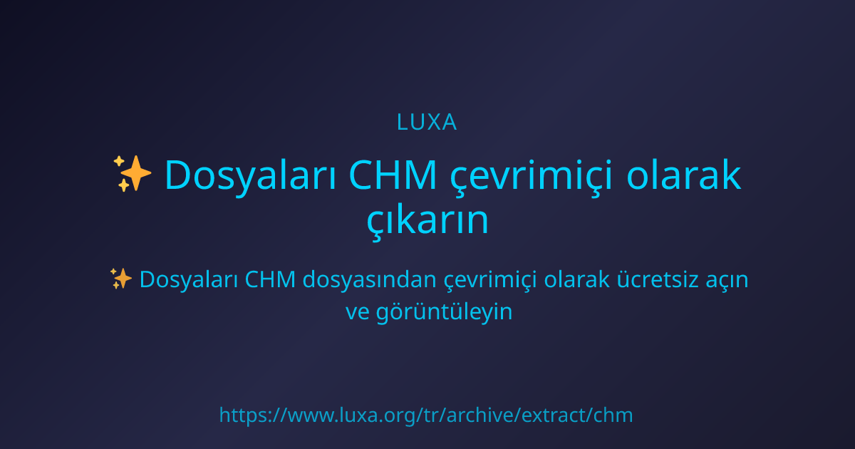 Ch M Dosyaları CHM çevrimiçi olarak çıkarın