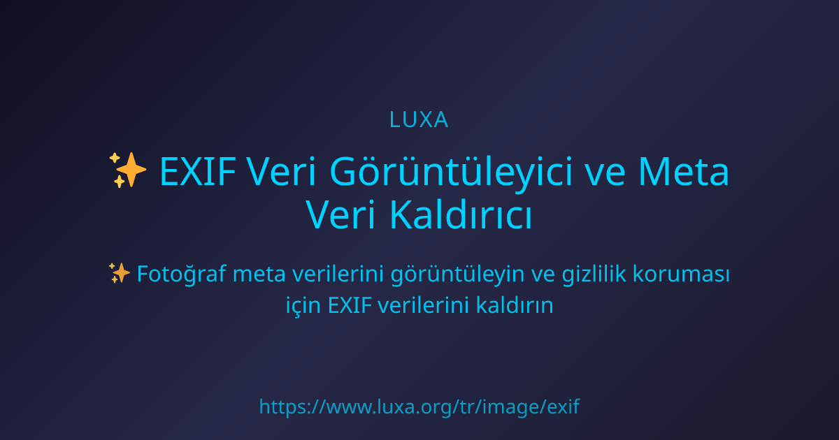Exef Inh EXIF Veri Görüntüleyici ve Meta Veri Kaldırıcı