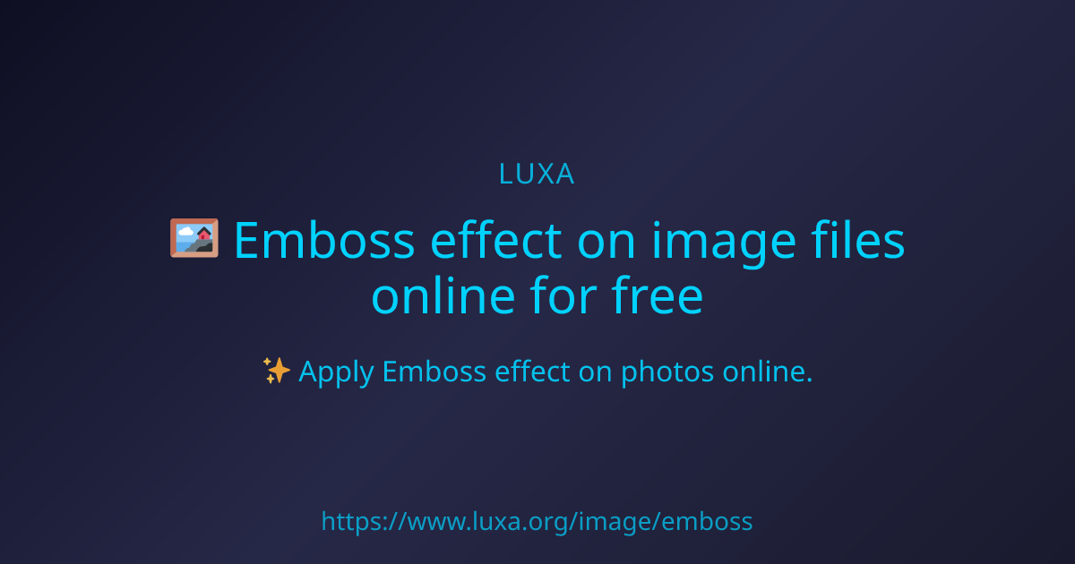 Emboss Morphism Emboss effect on image files online for free