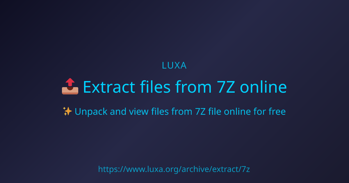 Extract files from 7Z online