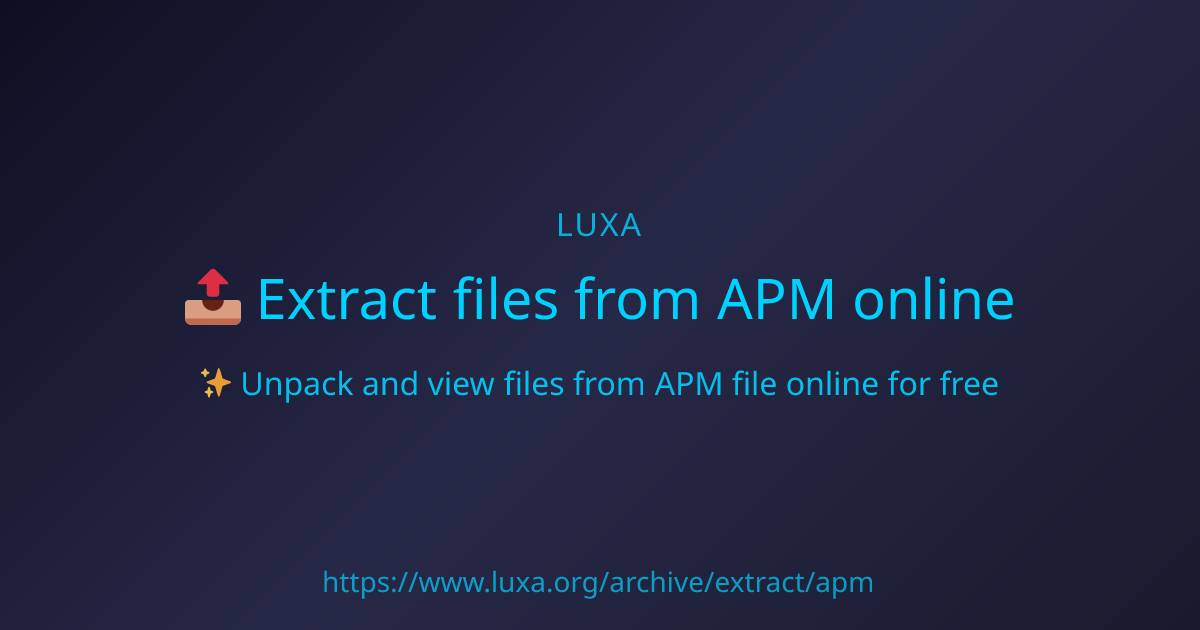 Apm Files Extract files from APM online