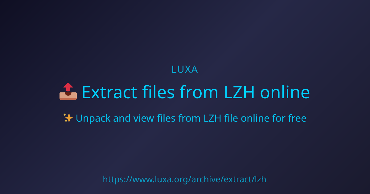 Extract files from LZH online