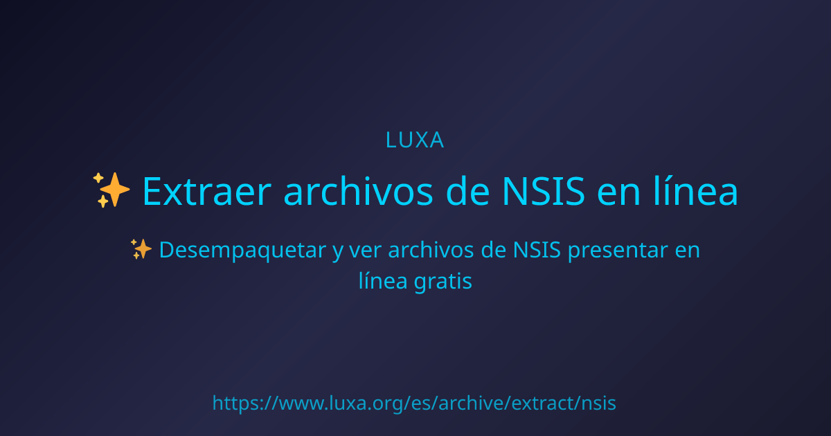 Extraer archivos de NSIS en línea