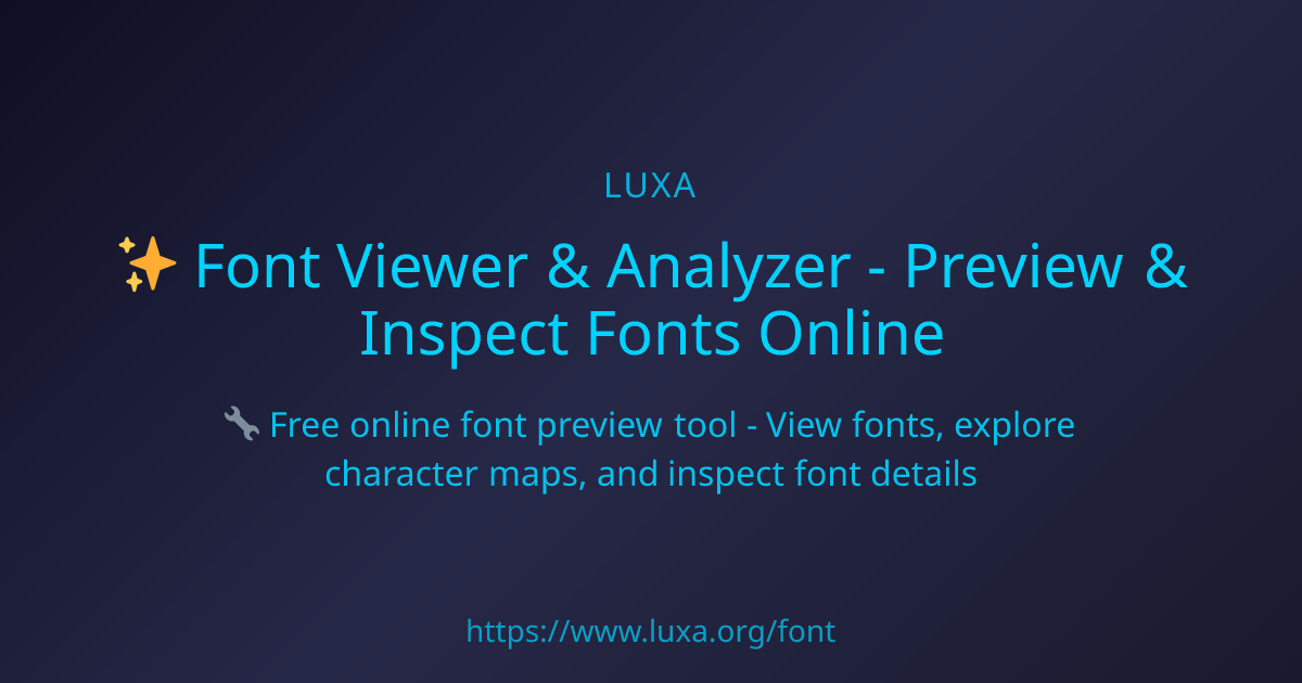 Font View Font Viewer & Analyzer - Preview & Inspect Fonts Online