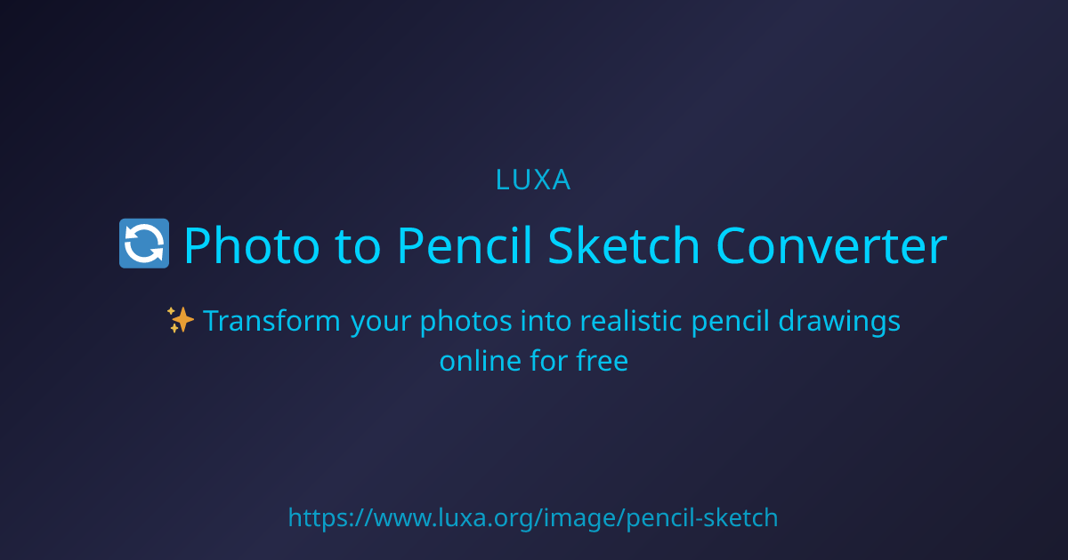Photo to Pencil Sketch Converter