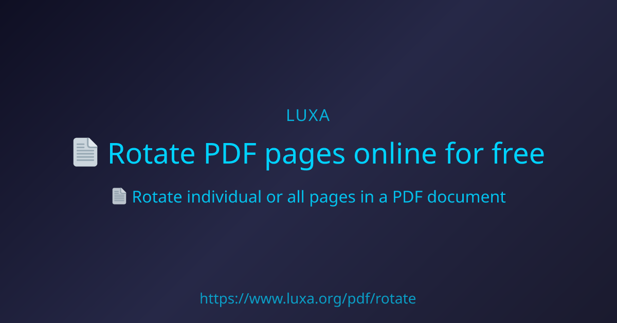 Rotate PDF pages online for free