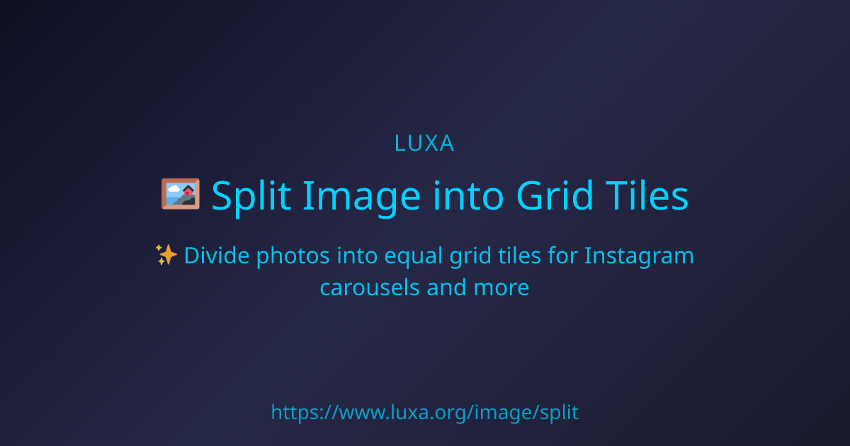 Split Column Image Split Image into Grid Tiles